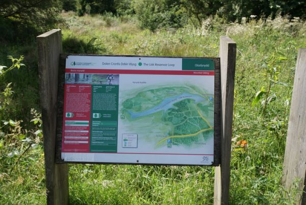 Usk Reservoir information board
